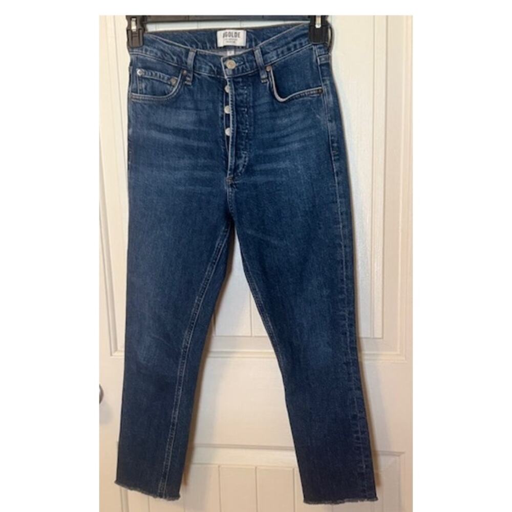 Agolde Nico High Rise Slim Fit Jeans in Fixation Wash 25